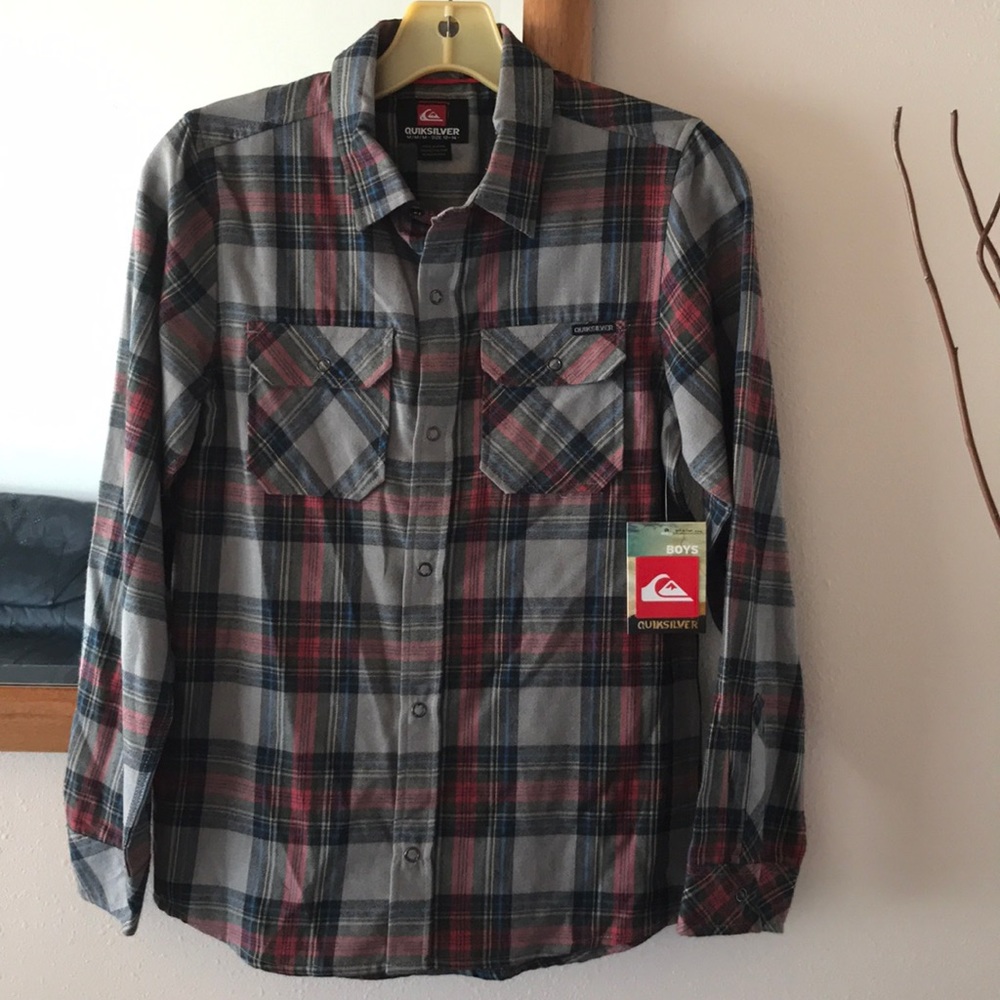 NWT Flannel snap button long sleeve